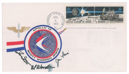 Lot #5233  Apollo 15 Flown Space Treaty and Signed Cover - Image 3