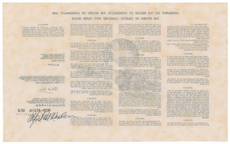 Lot #5233  Apollo 15 Flown Space Treaty and Signed Cover - Image 4