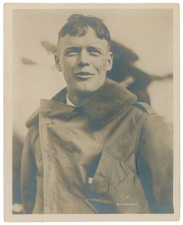 Lot #5004 Charles Lindbergh Signed Photograph - Image 1