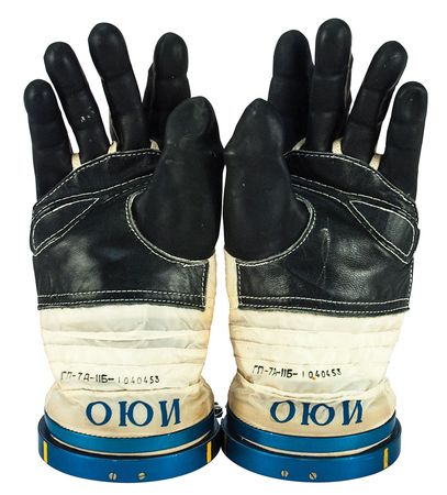 Lot #5346 Yury Onufriyenko's Flown Soyuz TM-23 Gloves - Image 1