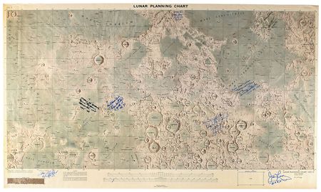 Lot #5147  Moonwalkers Signed Lunar Chart - Image 1