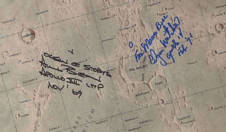 Lot #5147  Moonwalkers Signed Lunar Chart - Image 2