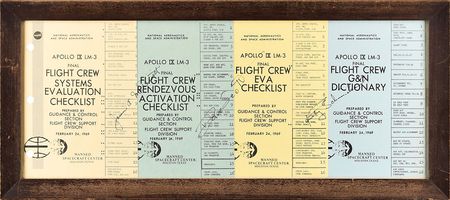 Lot #5172 Alan Bean's Apollo 9 Crew-Signed Flown Checklist Covers - Image 1