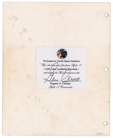 Lot #5421  Apollo 17 Flown CSM Book Covers - Image 1