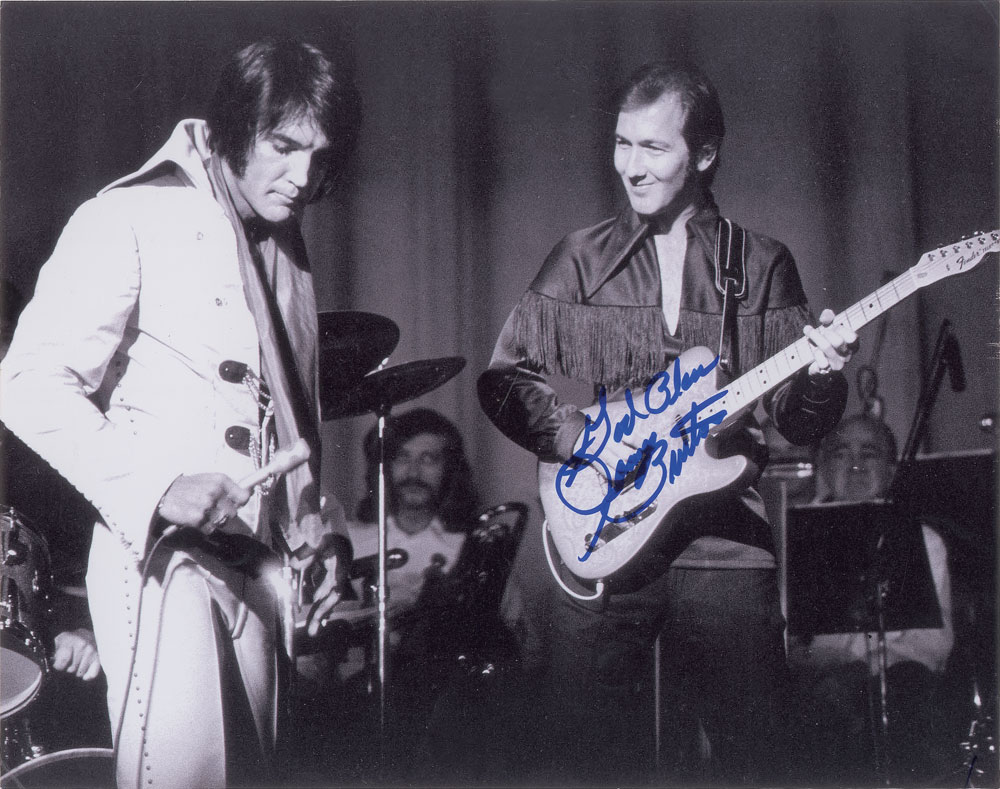 James Burton Oversized Signed Photograph | RR Auction