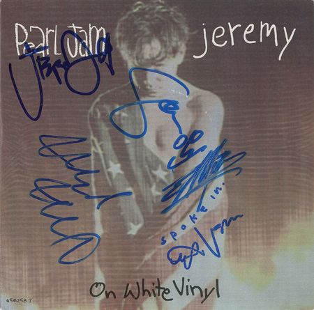 Lot #7418  Pearl Jam Signed 45 RPM Record
