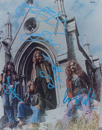 Lot #7022  Black Sabbath Oversized Signed