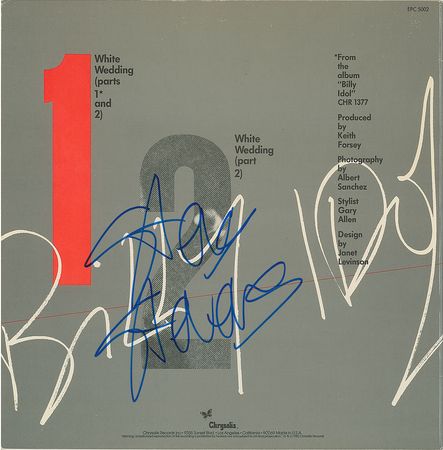 Lot #7290 Billy Idol Signed Album - Image 2