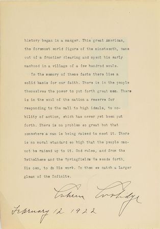 Lot #8039 Calvin Coolidge - Image 2