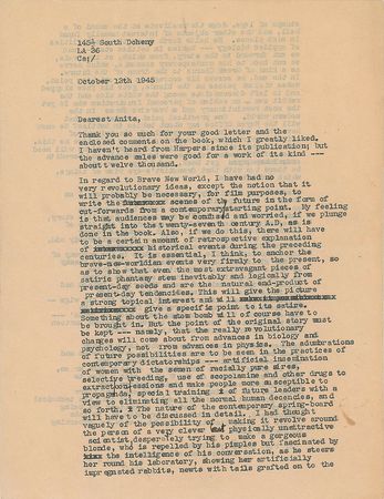 Lot #8126 Aldous Huxley - Image 1