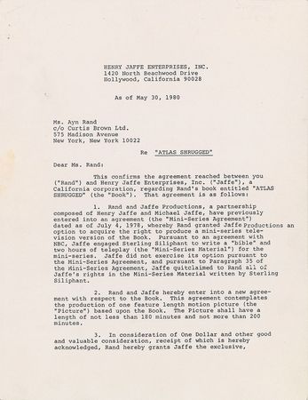 Lot #8128 Ayn Rand - Image 1