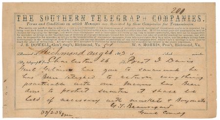 Lot #8100 [P. G. T. Beauregard] - Image 1