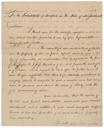 Lot #8004 John Adams 1798 Signed Letter - Image 2