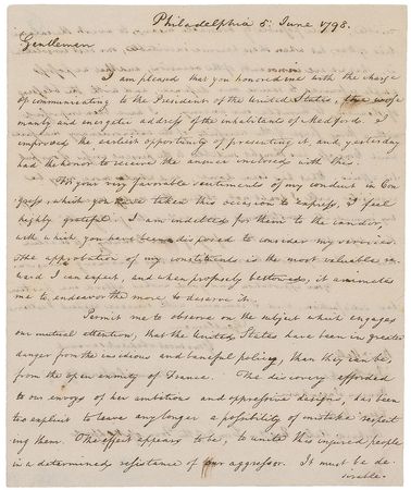 Lot #8004 John Adams 1798 Signed Letter - Image 3