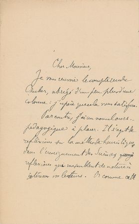 Lot #6097 Jacques Hadamard Autograph Letter Signed - Image 1