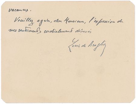 Lot #6086 Louis de Broglie Autograph Letter Signed - Image 2