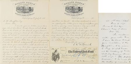 Lot #6066 Cyrus McCormick Group of (3) Signed Items - Image 1