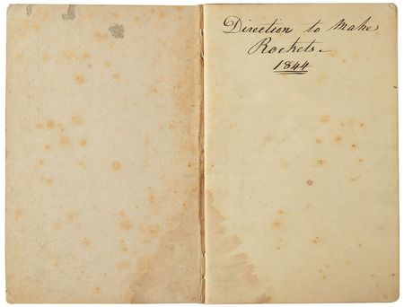 Lot #6090  Directions to Make Rockets Manuscript (1844) - Image 1