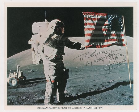 Lot #6319 Gene Cernan Signed Photographs - Image 1