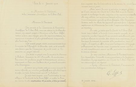 Lot #6189 Gustave Eiffel Letter Signed - Image 4
