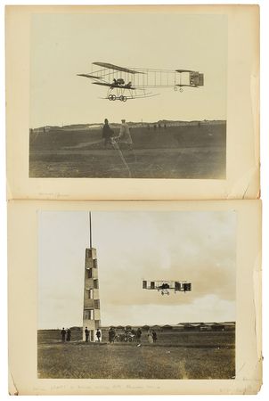 Lot #6233 Louis Paulhan Signed Menu and Group of Photographs - Image 1