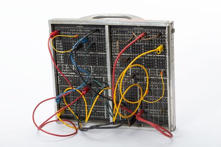 Lot #363  MAC Panel Computer Programming Patch Board with Cables - Image 1