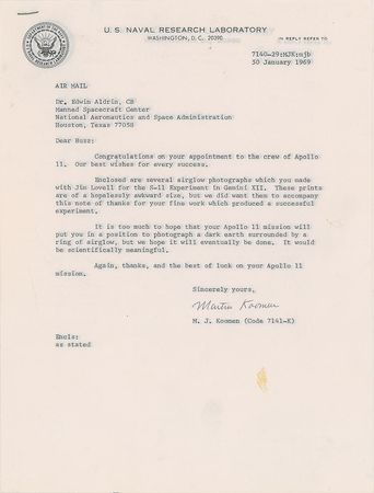 Lot #6255 Buzz Aldrin Personally-Owned and Annotated Photographs - Image 2