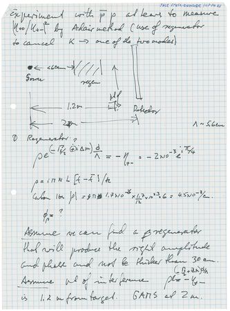 Lot #6141 Jack Steinberger Handwritten Notes - Image 1