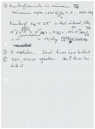 Lot #6141 Jack Steinberger Handwritten Notes - Image 3