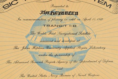 Lot #6288  Transit 1B Satellite Hardware, Certificate, and Artwork - Image 4