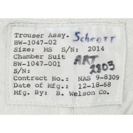 Lot #6252  Apollo In-Flight Coverall Garment (ICG) Chamber Suit - Image 4