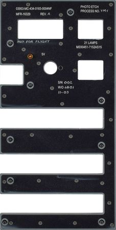 Lot #6281  Space Shuttle Annunciator Control Panel Faceplate - Image 2