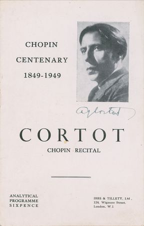 Lot #483 Alfred Cortot - Image 1