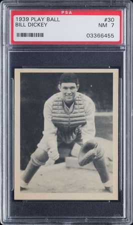 Lot #703  1939 Play Ball #30 Bill Dickey PSA NM 7 - Image 1
