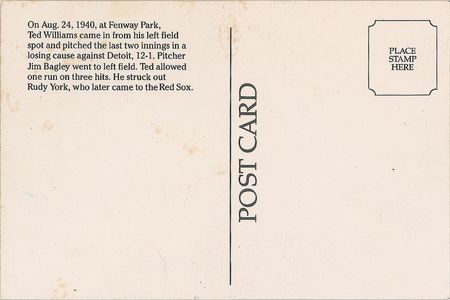 Lot #759 Ted Williams Signed Postcard - Image 2