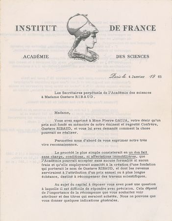 Lot #255 Louis de Broglie Typed Letter Signed - Image 1