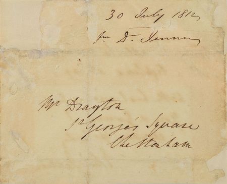 Lot #214 Edward Jenner Handwritten Letter Signed - Image 2