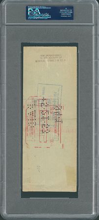Lot #713 Ty Cobb Signed Check - Image 2