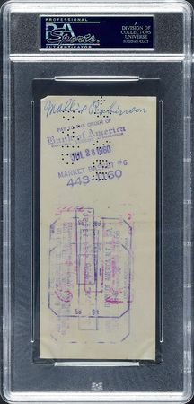 Lot #717 Jackie Robinson Signed Check - Image 2