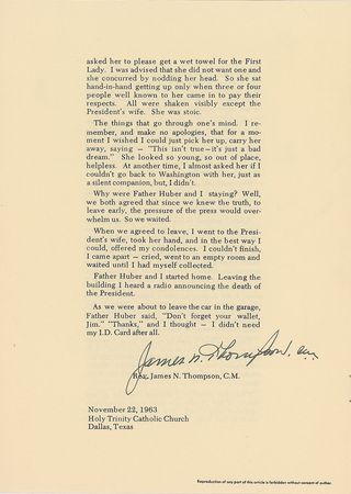 Lot #38  Kennedy Assassination: Father James Thompson's Rosary from Parkland Hospital - Image 6