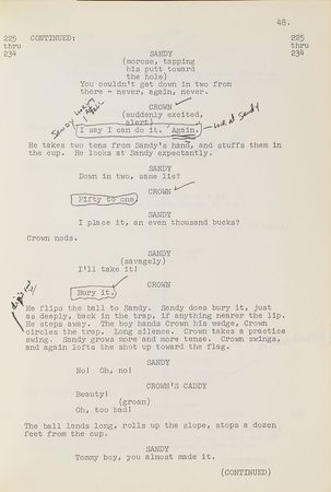 Lot #637 Steve McQueen: McQueen's annotated script for The Thomas Crown Affair - Image 2