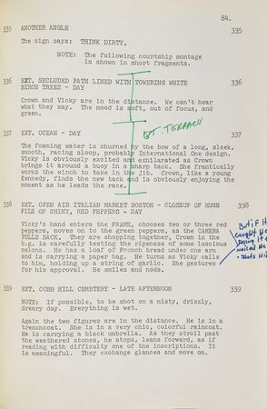 Lot #637 Steve McQueen: McQueen's annotated script for The Thomas Crown Affair - Image 7