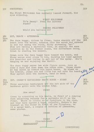 Lot #637 Steve McQueen: McQueen's annotated script for The Thomas Crown Affair - Image 8