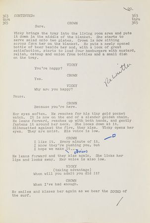Lot #637 Steve McQueen: McQueen's annotated script for The Thomas Crown Affair - Image 9