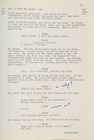 Lot #637 Steve McQueen: McQueen's annotated script for The Thomas Crown Affair - Image 10
