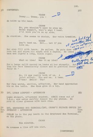 Lot #637 Steve McQueen: McQueen's annotated script for The Thomas Crown Affair - Image 15