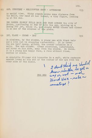 Lot #637 Steve McQueen: McQueen's annotated script for The Thomas Crown Affair - Image 17