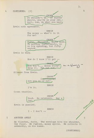 Lot #637 Steve McQueen: McQueen's annotated script for The Thomas Crown Affair - Image 21