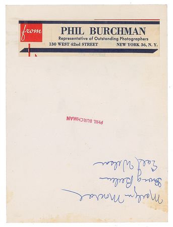 Lot #682 Marilyn Monroe, Irving Berlin, and Earl Wilson Photograph - Image 2