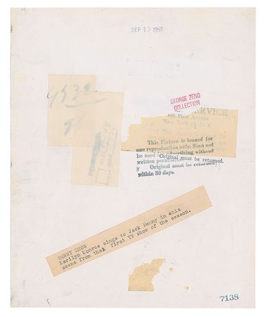 Lot #675 Marilyn Monroe and Jack Benny Photograph - Image 2
